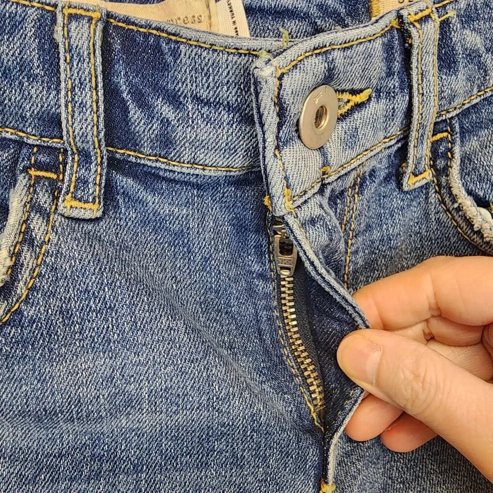 Pilcro Womens Slim Boyfriend Denim Shorts Sz 25" Roll Up Mid Rise Anthropologie - Picture 7 of 12